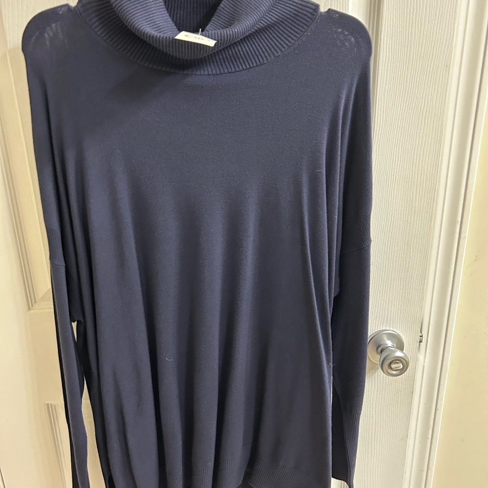 Cato Navy Blue Cowl Neck Sweater